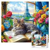 Jigsaw Puzzles 1000 Pieces - WISHDIAM Puzzles for Adults - Cats Kitten Pets Animal Lovers Impossible Hard Difficult Challenging Puzzles for Home Decor Birthday Party Gifts Toy (Shadow of Paris)