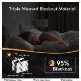MIULEE Blackout Curtains for Bedroom Living Room 2 Panels, Thermal Insulated Room Darkening Drapes Grommet Noise Reducing Light Blocking Window Treatments 84 Inches Long 40x84 Inch Black