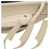 Jaronx Compatible with BMW X3 F25/X4 F26 Door Handle Covers,3PCS Interior Door Pull Handle Covers for BMW X3 F25 2010-2016, X4 F26 2014-2017, Left and Right Side (Beige)
