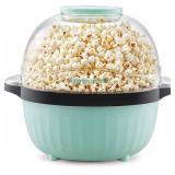 Elite Gourmet EPM145M 18-cup Hot Oil Stirring Popcorn Popper w/Measuring Cap & Reversible Serving Bowl & Butter Melting Tray, Great for Parties, Movie Night, Anytime Snack, Safety ETL Approved, Mint