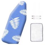 SheeChung 12.5 x 32 Inch Mini Ironing Board Cover - with 100% Cotton Iron Cover and Extra Thick Pad,Resists Scorching and Staining,Fits for Small Tabletop Ironing Board (Ironing Board Not Included)