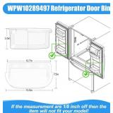 UPGRADED WPW10289497 Refrigerator Door Bin Replacement Compatible with Whirlpool Refrigerator Door Shelf Bin W10289497 WRF535SMBM00 WRF535SWHV WRF535SWHZ KRFF305ESS KitchenAid Kenmore Door Shelf