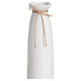 White Ceramic Vase-Flower Vase Dried Flower Vase for Modern Home Decor, Fit for Foyer Living Room Fireplace Bedroom Kitchen,Decent Gift, 8.27" H
