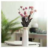 White Ceramic Vase-Flower Vase Dried Flower Vase for Modern Home Decor, Fit for Foyer Living Room Fireplace Bedroom Kitchen,Decent Gift, 8.27" H