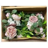 Lookein Set of 8 Pew Flowers for Wedding Ceremony Chair Decorations Bench Decoration Wedding Aisle Chair Decoration, Dusty Rose