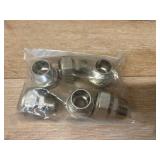 Yaocom 6 Pcs 3/4" Straight Air Piping Fittings, Brass-nickel Plated, 200psi, Tubing Fittings for Shop Compressed Air Line System Kit