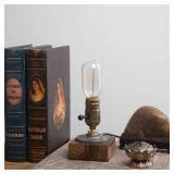 Vintage Table Lamp, Industrial Dimmable Nightlight Steampunk Desk Lamp with E26 Lamp Holder for Bedroom Living Room Home Art Display Cafe Bar Studio Antique Decor(Without Bulb)