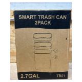 Vanpopubs 2 Pack 2.7 Gal Bathroom Trash Can with Lid, Automatic Trash Can Small Smart Garbage Can Touchless, Slim Motion Sensor Waterproof Plastic Trash Bins for Bedroom Office Kitchen Toilet