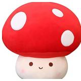 WeBingo Mushroom Plush Pillow, 12 Inch Cute Large Mushroom Decor Stuffed Animal Plushies Stuffy for Girl Boy Kid Adult, Giant Big Jumbo Soft Toy Gift for Birthday Christmas Valentine
