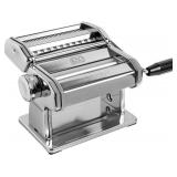 MARCATO Made in Italy Atlas 150 Classic Manual Pasta Maker Machine, Chrome Steel with Black Hand Crank. Makes Lasagna, Fettuccine & Tagliolini.