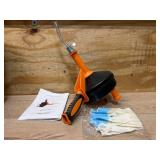 Drain Auger, Clog Remover with Drill Adapter, 25 Feet Flexible Plumbing Snake Use Manually or Powered for Kitchen, Bathroom and Shower Sink, Comes with Gloves (orange)