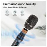 Wireless Karaoke Microphone, No Delay Handheld Microphone System with Rechargeable Receiver, Suitable for Singing, Teaching, Church, Weddings, and DJ Events (Black, 1 Microphone)