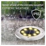 INCX 4.6 inch Solar Lights Outdoor Waterproof,16 Pack Solor Ground Light for Outside, Solar Garden Lights Landscape Lighting for Patio Pathway Lawn Yard Deck Driveway Walkway, Warm White