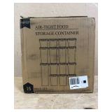 Vtopmart Airtight Food Storage Containers Set with Lids, 15pcs BPA Free Plastic Dry Food Canisters for Kitchen Pantry Organization and Storage, Dishwasher safe,Include 24 Labels, Black
