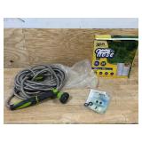 Garden Hose - Water Hose 100 FT with Swivel Handle & 8 Function Nozzle, Flexible, Heavy Duty, No Kink, Lightweight Metal Hose for Outdoor, Yard, 304 Stainless Steel