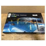 UIRWAY Solar Pool Fountain F5 Pro, Dual Light Strip 52 Ultra-Bright LEDs Unique Design, 10 Colors Pool Lights with 4 Modes, Remote Control, Adjustable Spray, Pool Fountain for Above & Inground Pools