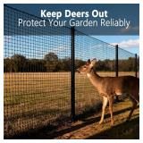 7.5 ft x 65 ft Deer Fence Netting, 1/2-inch Square Mesh - Heavy Duty Animal Barrier for Garden, Vegetables, Fruit Trees, Blueberry Bushes, Strawberries - Protect Against Birds, Deer, Chickens