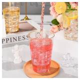 Goodluck 14 oz 100 PCS Gold Glitter Plastic Cups, Disposable Glitter Cups, Elegant Plastic Cocktail Glasses, Fancy Party Cups for Wedding, Birthday, Holiday