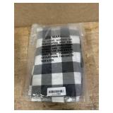 Smiry Rectangle Picnic Table Cloth, Elastic Waterproof Fitted Vinyl Tablecloths, Flannel Backed Buffalo Plaid Table Covers for Dining, Camping, Outdoor (Black and White, 30" x 60")