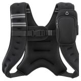 ZELUS Weighted Vest, 6lb/8lb/12lb/16lb/20lb/25lb/30lb Weight Vest with Reflective Stripe for Workout, Strength Training, Running, Fitness, Muscle Building, Weight Loss, Weightlifting