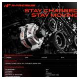 A-Premium Alternator Compatible with Chevrolet Sonic 2012-2020 1.4L, 12V 100A 6-Groove Clutch Pulley Clockwise