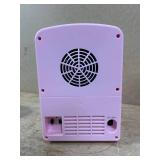 Iceblue Mini Fridge, Skincare Fridge with Viewing Window, 4 Liter /6 Cans Compact Mini Makeup Fridge for Beauty & Beverages, Tiny Fridge for Desk, Bedroom, Car, Office, Dorm, Gift - Pink (missing shel