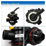 262506 1-1/2-Inch 6-Way Clamp Style Multiple Port Valve Top Mount Compatible with Tagelus/Sand Dollar/Meteor Pool and Spa Sand Filter