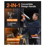 TaskStar 2-in-1 Electric Grease Gun: 10000PSI Automatic Cordless Grease Gun Battery Powered Tool Kit with 2 Batteries & Charger, 39.4" Hose and 3 Couplers for Farm, Workshop & Heavy Duty Maintenance