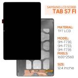 for Samsung Galaxy Tab S7 FE T730 Screen Replacement T730 T733 T736 T738U T735 T737 LCD Display Touch Screen Digitizer Full Assembly,with Tools(Black)