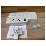 Blueera 2 Pack Electrical Outlet Extender Stick Features USB-C, 2 USB-A, 2AC Outlets, 17"-36" Extandable Stick Access Hard-to-Reach, 4-Way Wall Plug Power Socket Extender Behind Couch, Nightstands