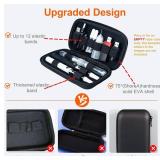 Vape Pen Case 7.5 inch Vaping Device Case Zipper Carrying Case Pipe Pouch for Diffuser Pen 510 Battery Pen King Size Tubes Cartridge Mod Pods Coils - for Commute, Office & Travel(Black, Empty)