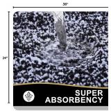 OLANLY Bathroom Rugs 36x24, Extra Soft and Absorbent Microfiber Bath Rugs, Non-Slip, Machine Washable, Quick Dry Shaggy Bath Carpet, Bath Mats for Bathroom Floor, Tub, Shower, Black