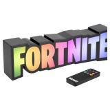 $21 Paladone Fortnite RGB Colour-Changing Logo Light   Officially Licensed Gaming Lamp with Remote Control, Wall or Desk Display, USB Powered D cor for Gamers