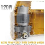 $40 Oil Change Pump Extractor Compatible with Dewalt 20V MAX Battery (Battery Not Included), 120W Self-Priming Oil Transfer Pump, 300GPH, for Warm Engine Oil, Diesel & Marine Use