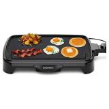 $35 Chefman Electric Griddle with Removable Temperature Control, Immersible Flat Top Grill, Burger, Eggs, Pancake Griddle, Nonstick Easy Clean Cooking Surface, Slide Out Drip Tray, 10 x 16 Inch