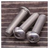 M8-1.25 x 16mm Button Head Socket Cap Screws 304 Stainless Steel 18-8 Hex Socket Cap Screws, Allen Hex Drive, Full Thread, Coarse Thread UNC, 25 PCS