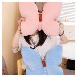$15 PEACH CAT Butterfly Pillow Decorative Butterfly Shaped Throw Pillows 15.7" x 15.7" Cute Plush Cushion Decor for Bedroom Living Room Sofa Couch Pink
