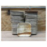 $80 Palm Leaf Plate Bamboo Paper Disposable 6 Inch 200 Bulk Appetizer and Dessert Square Party Pack Eco Biodegradable Compostable Wooden Plate Better Than Plastic By KoalaLove