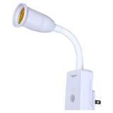 $14 E27/E26 Plug in Light Bulb Socket Adapter Extender with Motion Sensor Switch, Dusk to Dawn Motion Activated for Front Door, Porch, Garage, Basement, Closet, Entrance, Porch, Stairs, Hallway