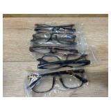 CCVOO +0.5 Clear Vision Reading Glasses for Women   5-Pack Blue Light Filtering Readers with Spring Hinges