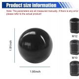 Car Round Ball Gear Shift Knob, Aluminum Alloy Gear Shift Stick Head for Most Manual Vehicles with 3 Adapters M8, M10, M12 (Black)