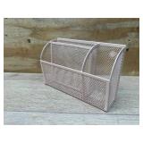 $13 DALTACK Magnetic Pencil Holder Shelf for the Whiteboard 3-Grid Mesh Pen Refrigerator Organizer Locker Accessories Home,School and Office,Pink (3-GridPink)