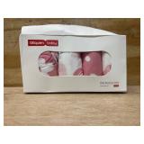 $16 Gllquen Baby Bedside Sleeper Sheets 33x20 Inch 4 Pack - Fitted Crib Mattress Covers, Ultra Soft Oeko-TEX Certified Bassinet Sheets for Girls Boys, Gift Ready Box for Baby Shower (Chosen in Pink)