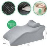 $38 Widened Adult Intimacy Position Pillow for Couples, Sex Butt Cushion with Removable Small Support Pillow, Memory Foam for Sitting or Lying, Ideal for Home Use -Light Gray