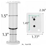 $23 4PCS Adjustable 7.08-12.2 Inch Metal Furniture Legs White Furniture Replacement Foot Legs for Kitchen Cabinet Sofa Bed Desk Table Feet Support(White)