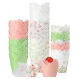 $27 Havawish 500 Counts Wildflower Tulip Cupcake Liners Witch Birthday Party Muffin Cupcake Baking Liners Wildflower Grease Proof Cake Liner Holders for Witch Wedding Birthday Party