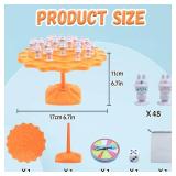 kykake Rabbit Balance Game Toys, Balance Game Tree Two-Player Parent-Child Interactive Family Tabletop Puzzle Montessori Toy,Rabbit Board for Kids and Adults (Rabbit)