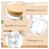$20 6 Pcs Apothecary Jars Glass Jars with Lids for Bathroom Holder Glass Cotton Ball Holder for Home Bathroom Farmhouse Storage Containers Makeup Organizer Decoration