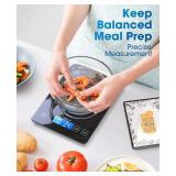$23 Nicewell Food Scale Digital Weight Grams and oz, 22lb Kitchen Scale for Cooking Baking, 1g/0.1oz Precise Graduation, Sleek Tempered Glass Platform
