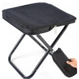 $14 Camping Stool 12 Inch Portable Folding Stool with Carry Bag Weight Load 220lbs Portable Stool for Camping Fishing Hiking BBQ